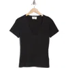 7 For All Mankind Easy V-neck T-shirt In Moonless Night