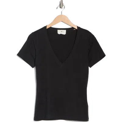 7 For All Mankind Easy V-neck T-shirt In Moonless Night