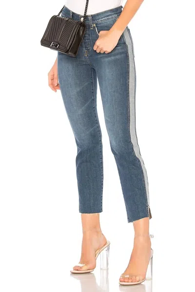 7 For All Mankind Eddie With Side Panel Jean In Mojave Dusk In Blue