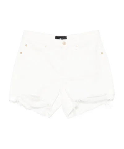 7 For All Mankind Edge-fringed Denim Shorts
