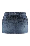 7 For All Mankind Elena Denim Mini Skirt