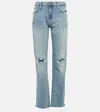 7 For All Mankind Ellie Mid-rise Straight Jeans In Elevated
