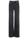 7 For All Mankind Ellie Straight Leg Jeans In Black