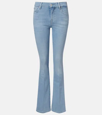 7 For All Mankind Embellished Bootcut Jeans In Blue