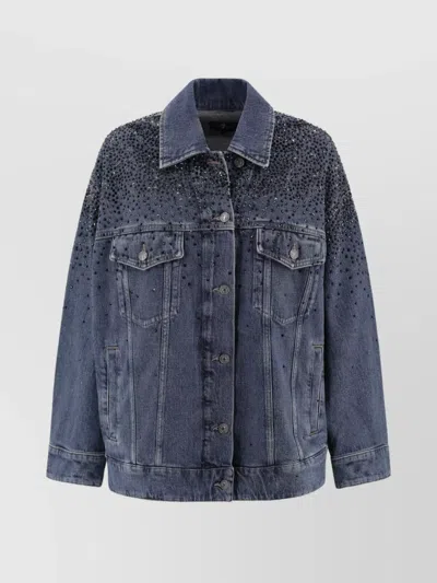 7 FOR ALL MANKIND EMBELLISHED OVERSIZED JACKET POCKETS