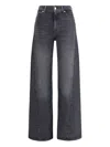 7 For All Mankind Embellished Twisted Lotta Wide Leg Jeans Clothing In Black