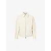 7 For All Mankind Ens Sunfaded Sand Harrington Padded Cotton Jacket In White