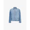 7 For All Mankind Ens Harrington Relaxed-fit Denim Jacket Mason In Blue