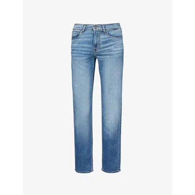 7 For All Mankind Ens Draft Slimmy Airweft Brand-patch Straight-leg Stretch-denim Jeans