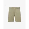 7 For All Mankind Ens Slimmy Lux Performance Brand-patch Stretch-cotton Blend Shorts Sateen Russel In Sateen Russel