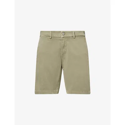 7 For All Mankind Ens Slimmy Lux Performance Brand-patch Stretch-cotton Blend Shorts Sateen Russel