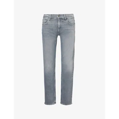 7 For All Mankind Ens Choral Slimmy Luxe Brand-patch Straight-leg Slim-fit Stretch-denim Jeans