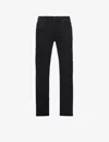 7 For All Mankind Ens Black Standard Luxe Performance Slim-fit Straight-leg Stretch-denim Jeans In Black