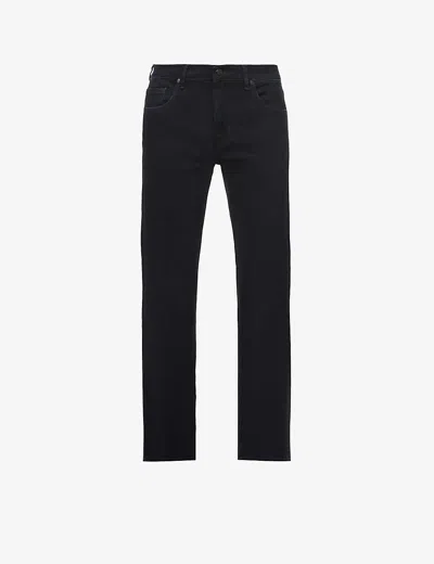 7 For All Mankind Ens  Standard Luxe Performance Regular-fit Straight Stretch-denim Jeans In Dark Blue