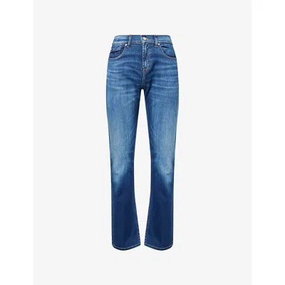 7 For All Mankind Ens  Standard Straight-leg Stretch-denim Jeans In Blue