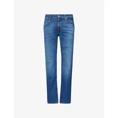 7 For All Mankind Ens The Straight Luxe-performance Denim Jeans Vernon