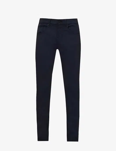 7 For All Mankind Ens  Brand-patch Belt-loop Regular-fit Stretch-denim Jeans In Blue