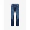 7 For All Mankind Ens Brave The Straight 32'' Straight-leg Denim Jeans In Blue