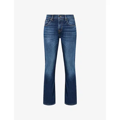 7 For All Mankind Ens Brave The Straight 32'' Straight-leg Denim Jeans In Blue