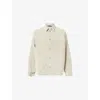 7 For All Mankind Ens Clover Pointed-collar Corduroy Cotton-blend Overshirt In Neutral