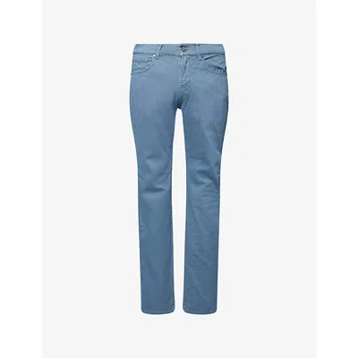 7 For All Mankind Ens Comfort Sateen Distance The Straight Mid-rise Cotton-chino Trousers