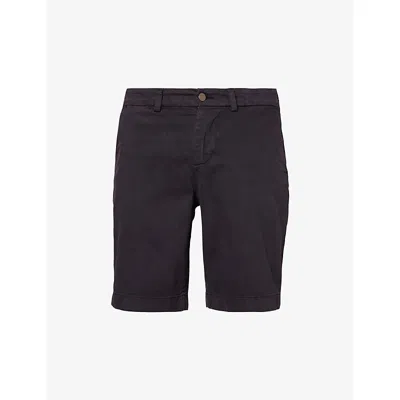 7 For All Mankind Ens Deep Navy Lux Performance Brand-patch Stretch-cotton Shorts
