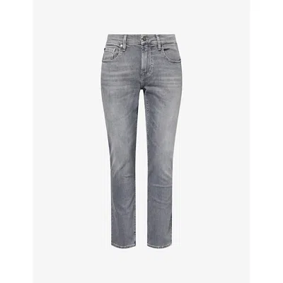 7 For All Mankind Ens Faint Slimmy Tapered Denim Jeans In Gray