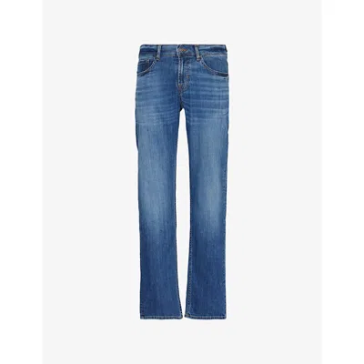 7 For All Mankind Ens Standard Straight-leg Stretch-denim Blend Jeans Forte