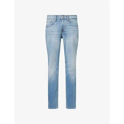 7 For All Mankind Ens Freeport Slimmy Tapered-leg Stretch-denim Jeans