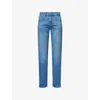 7 For All Mankind Ens Slimmy Tapered Brand-patch Stretch-denim Jeans Jazz Age In Jazz Age