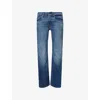 7 For All Mankind Ens Brett Straight-leg Stretch-denim Blend Jeans Landing