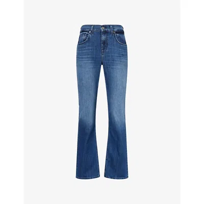 7 For All Mankind Ens Landing The Bootcut Mid-wash Denim Jeans In Nude