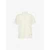 7 For All Mankind Ens Linen White Regular-fit Stretch-linen Polo Shirt In White