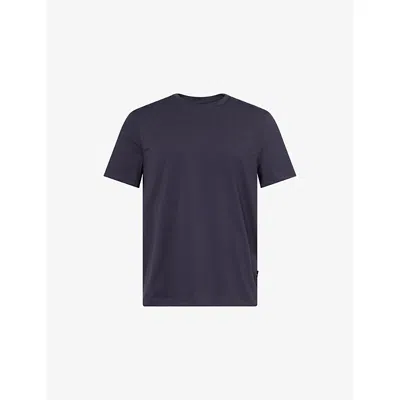 7 For All Mankind Ens Navy Crewneck Regular-fit Cotton Jersey T-shirt
