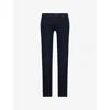 7 For All Mankind Ens Slimmy Tapered Low-rise Stretch-denim Jeans Oak In Oak