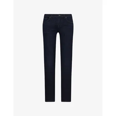 7 For All Mankind Ens Slimmy Tapered Low-rise Stretch-denim Jeans Oak