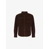 7 For All Mankind Ens Corduroy Coffee Bean Pointed-collar Cotton Corduroy Overshirt