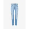 7 For All Mankind Ens Raincloud Slimmy Tapered-leg Stretch-denim Jeans In Blue