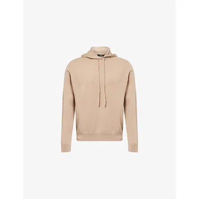 7 For All Mankind Ens Cashmere Umber Regular-fit Knitted Cashmere Hoody Xs In Neutral