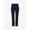 7 For All Mankind Ens Navy Regular-fit Straight-leg Stretch-cotton Blend Trousers In Blue