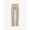 7 FOR ALL MANKIND ENS 7 FOR ALL MANKIND SLIMMY LUX PERFORMANCE TAPERED-LEG STRETCH-COTTON BLEND TROUSERS