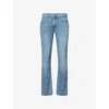 7 For All Mankind Ens Station The Straight Five-pockets Denim And Linen Jeans In Station