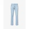 7 FOR ALL MANKIND ENS 7 FOR ALL MANKIND SLIMMY STRAIGHT-LEG SLIM-FIT STRETCH-DENIM JEANS