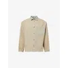 7 For All Mankind Ens Sunfaded Army Faded-wash Patch-pocket Denim Overshirt In Brown
