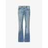 7 For All Mankind Ens West Village The Bootcut Straight-leg Denim Jeans In Blue