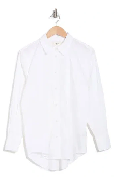 7 For All Mankind Everyday Button Down Shirt In White