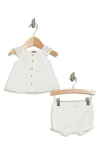 7 FOR ALL MANKIND 7 FOR ALL MANKIND EYELET BUTTON TOP & SHORTS SET