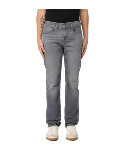 7 For All Mankind Fade Details Jeans Leggings In Gray