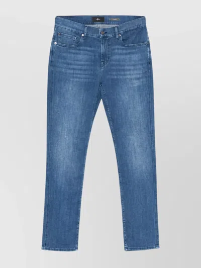 7 FOR ALL MANKIND FADED EFFECT DENIM TROUSERS