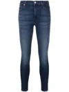 7 For All Mankind Faded Skinny Jeans In Blue